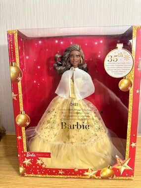 BNIB Collector Signature Barbie 35th Anniversary Holiday Gold Doll 2023